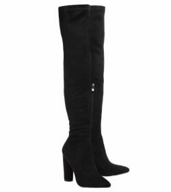 Black Stretch Over the Knee Boots