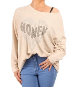 Oatmeal Oversized Sparkly Slouch Jumper