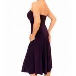 Purple Slinky Strapless Dress