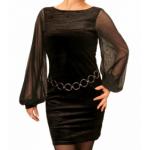Black Sparkly Velvet Mini Dress/Top