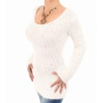 Ivory Chunky Knit Scoop Neck Jumper
