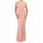 Dusky Pink Lace Choker Maxi Dress - Tall