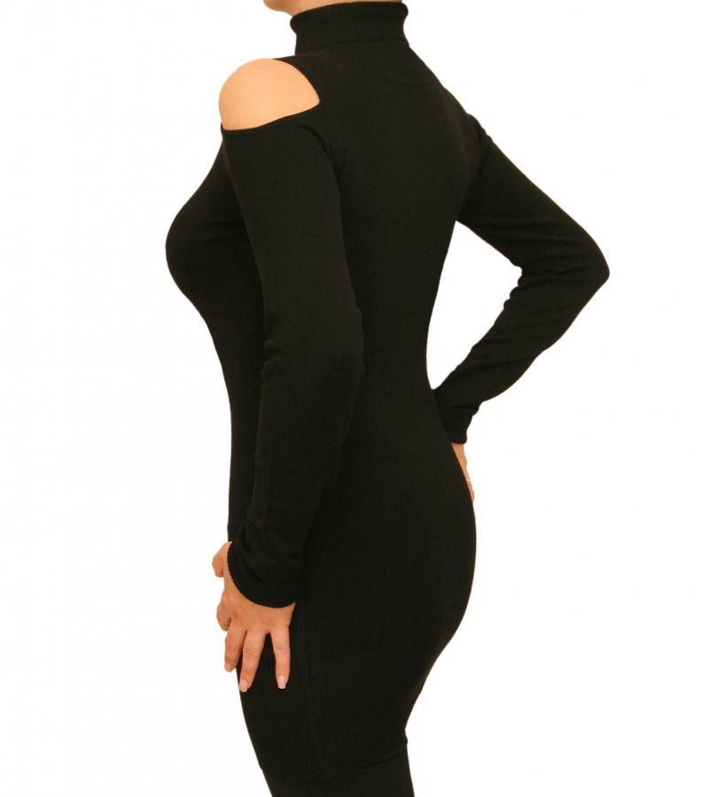 cold shoulder polo neck jumper