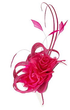 John Lewis Ava Loopy Fascinator, Fuschia