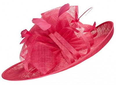 John Lewis Tess Large Brim Occasion Hat, Lipstick