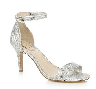 Silver Textured Sandals