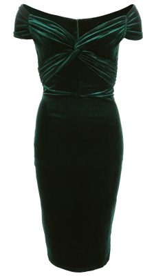 6329b-green-velour-bardot-dress-ghost