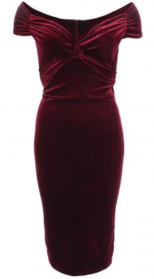 6330b-wine-velour-bardot-dress-ghost