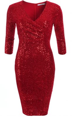 6334b-red-verlour-sequin-knee-length-dress-ghost