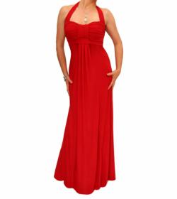 Red Elegant Full Length Evening Dress
