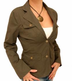 Fully Lined Khaki Short Jacket