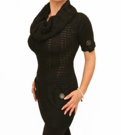 Black Cowl Neck Tunic Jumper