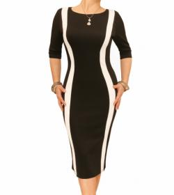 Black and Ivory Shift Dress