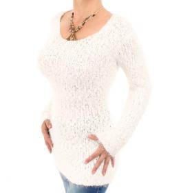 Ivory Chunky Knit Scoop Neck Jumper