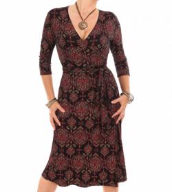 Paisley Print Wrap Dress