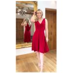Red Grecian Style Dress