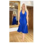 Blue Halter Neck Dress