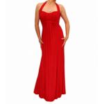Red Elegant Full Length Evening Dress