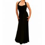 Black Elegant Full Length Evening Dress