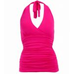 Hot Pink Figure Hugging Halter Neck Top