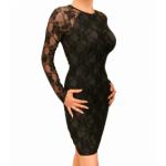 Black Lace Stretchy Dress