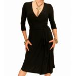 Black Elegant Wrap Dress