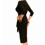 Black Elegant Wrap Dress