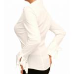 Black Bell Sleeve Fitted Shirt