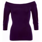 Purple off the Shoulder Split Sleeve Top