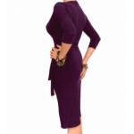 Purple Elegant Wrap Dress