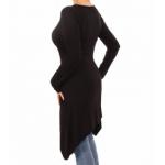 Black Waterfall Tunic Top