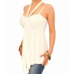 Ivory Strappy Halter Neck Tunic Top