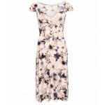 Pink Floral Sweetheart Neckline Dress