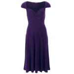 Purple Sweetheart Neckline Dress