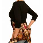 Black Three Quarter Sleeve Shrug