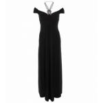 Black Halter Chain Evening Dress