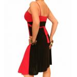 Red and Black Strappy Dress