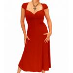 Red Sweetheart Neckline Dress