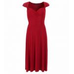 Red Sweetheart Neckline Dress