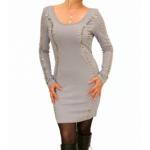 Grey Silver Beaded Mini Dress/Top