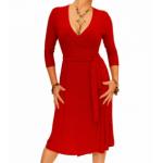 Red Elegant Wrap Dress