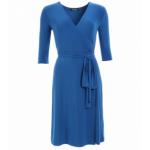 Blue Elegant Wrap Dress