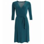 Teal Elegant Wrap Dress