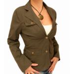 Fully Lined Khaki Short Jacket