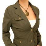 Fully Lined Khaki Jacket with Pockets