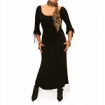 Black Scoop Neck Maxi Dress