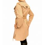 Beige Three Quarter Length Mac Coat