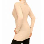 Beige Cable Knit Wrap Tunic Jumper