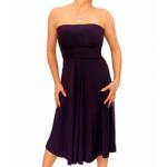 Purple Slinky Strapless Dress