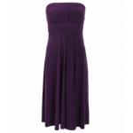 Purple Slinky Strapless Dress